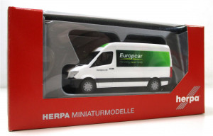 Modellauto H0 1/87 Herpa 092753 MB Sprinter 13 Kasten HD Europcar
