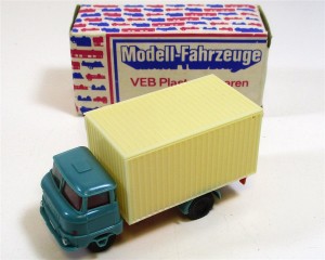 Permot H0 1/87 LKW IFA W50 mit Kofferaufbau blau/creme OVP (116/03)