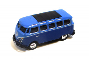 Schuco H0 1/87 VW T1 Samba Bus blau o. OVP (117/16)