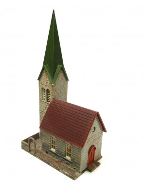 Fertigmodell N (7) Faller kleine Dorfkirche (HN-1048h)