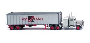 Wiking H0 1/87 052707 Peterbilt Containersattelzug 40ft Sealand - NEU