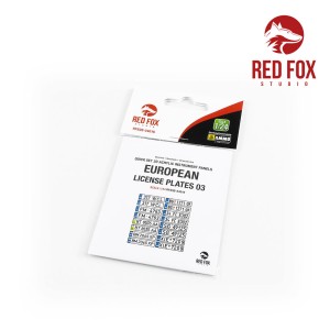 Red Fox Studio 1:48 RFSQS-24016 1/24 European Lincense plates vol.03