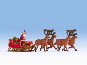NOCH H0 15924 Weihnachtsmann mit Schlitten, 