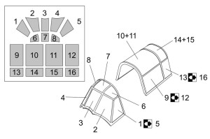 Brengun 1:72 BRL72253 Henschel Hs-126 Canopy mask (Brengun kit)