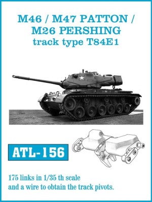 Friulmodel 1:35 ATL-156 Tracks for M46 /M47 PATTON M26 PERSHING track type T84E1