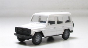 Wiking 1/87 Modellauto H0 PKW Mercedes G weiß ohne OVP (111-20)
