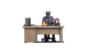 Noch H0 10220 Bahnbeamter am Schreibtisch 