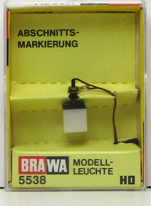 Spur H0 Brawa 5538 Abschnittsmarkierung beleuchtet OVP (Z70-18)