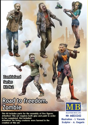 Master Box Ltd. 1:35 35242 Zombieland Series, Kit No. 2. Road to freedom. Zombie