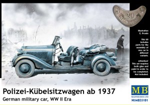 Master Box Ltd. 1:35 35101 Polizei-Kubelsitzwagen ab 1937 mil. car