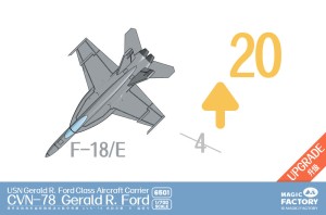 Magic Factory 1:700 6501 U.S. Navy  Gerald R. Ford-class Aircraft Carrier- USS Gerald R. Ford CVN-78 (Upgraded Version)