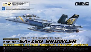 MENG-Model 1:48 LS-019 Boeing EA-18G Growler Electronic Attack Aircraft Yellow Jackets
