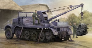 Trumpeter 1:35 9576 Schwerer Zugkraftwagen 18 t with 6 t Billstein-Crane, Sd.Kfz.9/1