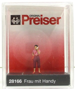 Preiser Exclusiv 28166 Frau m. Handy  Einzel Figuren H0 1:87 OVP (5868K)