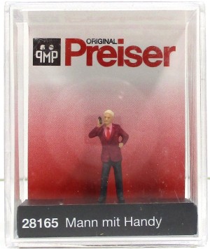 Preiser Exclusiv 28165 Mann mit Handy Einzel Figuren H0 1:87 OVP (5891K)