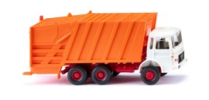 *Wiking 063805 Pressmüllwagen (MAN) - weiß/kommunalorange Spur H0 1:87