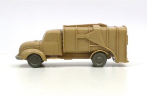 Wiking 1/87 Magirus Müllwagen unverglast beige o. OVP (Spur H0)(107-7)