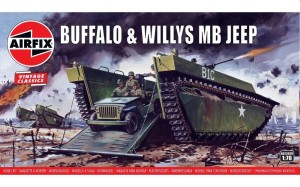 Airfix 1:76 A02302V Buffalo Amphibian LVT & Jeep