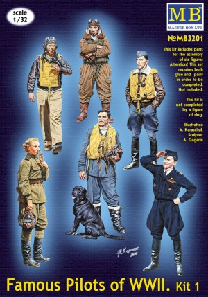 Master Box Ltd. 1:32 3201 Famous WWII pilots set