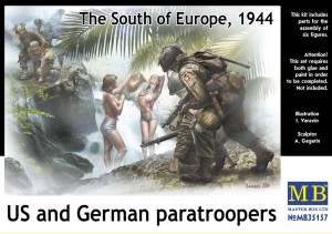 Master Box Ltd. 1:35 35157 U.S. and German paratroopers,South of Eu