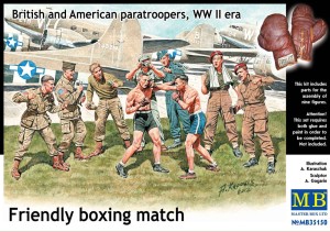 Master Box Ltd. 1:35 35150 Friendly boxing match.Brit.+Amer.paratro