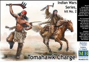 Master Box Ltd. 1:35 35192 Tomahawk Charge.Indian Wars Series, kit No.2