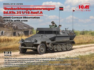 ICM 1:35 35105 'Beobachtungspanzerwagen' Sd.Kfz.251/18 Ausf.A, WWII German Observation Vehicle with crew