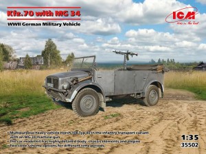 ICM 1:35 35502 Kfz.70 with MG 34, WWII German Military Vehicle