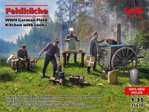 ICM 1:35 35618 Feldküche, WWII German Field Kitchen with cooks (100% new molds)