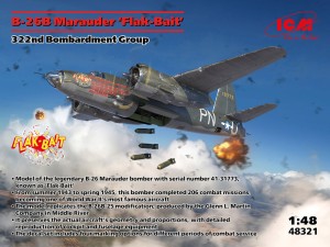 ICM 1:48 48321 B-26B Marauder 'Flak Bait'. 322nd Bombardment Group