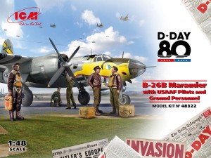 ICM 1:48 48322 B-26B Marauder with USAAF Pilots and Ground Personnel