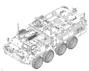 Trumpeter 1:72 7423 M1130 Stryker Command Vehicle