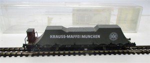 Spur N Minitrix 13264 Flachwagen mit Plane Krauss Maffei SSw 07 (5968K)