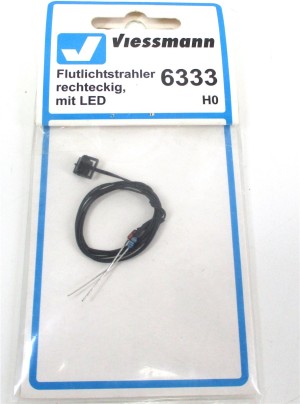 Spur HO Viessmann 6337 Flutlichtstrahler niedrig LED - OVP (6544k)