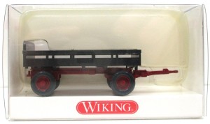 Wiking 1/87 869 02 18 Landwirtschaftlicher Anhänger braun  - OVP (Spur H0)(21-36k)