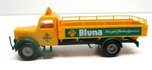 Brekina H0 1/87 Magirus Eckhaubr Getränkepritsche BLUNA o.OVP (Spur H0) (57-5)