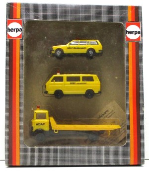Herpa 1/87 007502 3er Set ADAC m. Abschleppwagen OVP (Spur H0)(4780k)