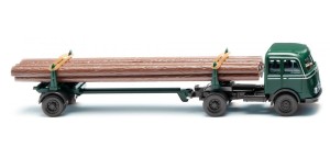 *Wiking 039014 Langholztransporter (MB Pullman) - moosgrün Spur H0 1:87