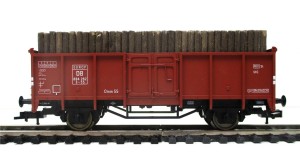 Spur H0 Fleischmann 5205 Hochbordwagen Holzladung  o.OVP  (4794k)