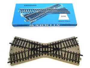 Märklin H0 5114 M-Gleis Kreuzung 2 x 192mm ohne OVP (77k)