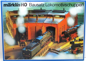 Spur H0 Märklin 7289 Drehscheiben-Lokschuppen 3-ständig Bausatz (460k)