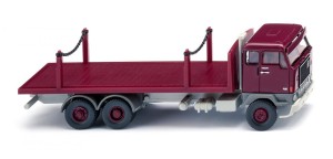 *Wiking 044701 Rungenpritschen-Lkw (Volvo F88) - weinrot Spur H0 1:87