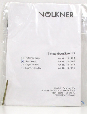Spur H0 Völkner 013-733-7 Bausatz Gaslaterne OVP (Z85/1 )