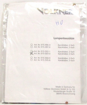 Spur H0 Völkner 015-503-0 Bausatz Kandelaber 3-fach OVP (Z85/3)