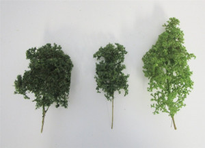 Jordan H0/N [4B] Modell - Natur-Laubbäume beflockt 8-12cm 12 Stück  - OVP NEU