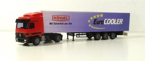 Spur H0 Herpa LKW MB Actros 1857 mit Kögel Kühlauflieger EuroCOOLER OVP mit Zub. (0580C)