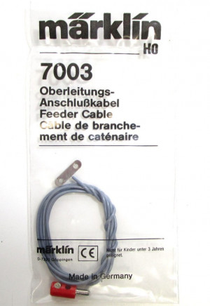 Spur H0 Märklin 7003 Oberleitungs - Anschlußkabel mit Stecker und Kontaktplatte - OVP (Z9/04)