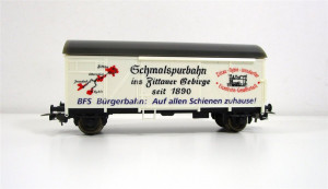 Spur H0 Sachsenmodelle 18691 (AC) Tonnendachwerbewagen "Schmalspurbahn" OVP (644B)