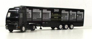 ALBEDO H0 LKW Volvo Globetrotter XL Sattelzug Kalender 2001 (0761C)