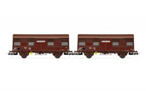 Jouef H0 HJ6167 SNCF, 2-tlg. Set gedeckte Güterwagen Gs 4, "Provence Express", mit offenen Lüftungsschiebern, Ep. IV